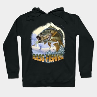 Bass Fisherman Fishing Gift USA Fisherman Christmas Gift Hoodie